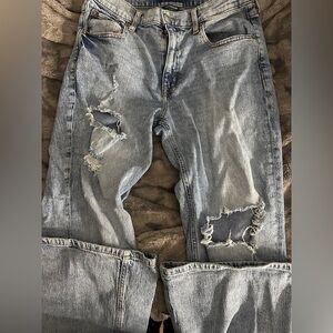 high rise flare jeans